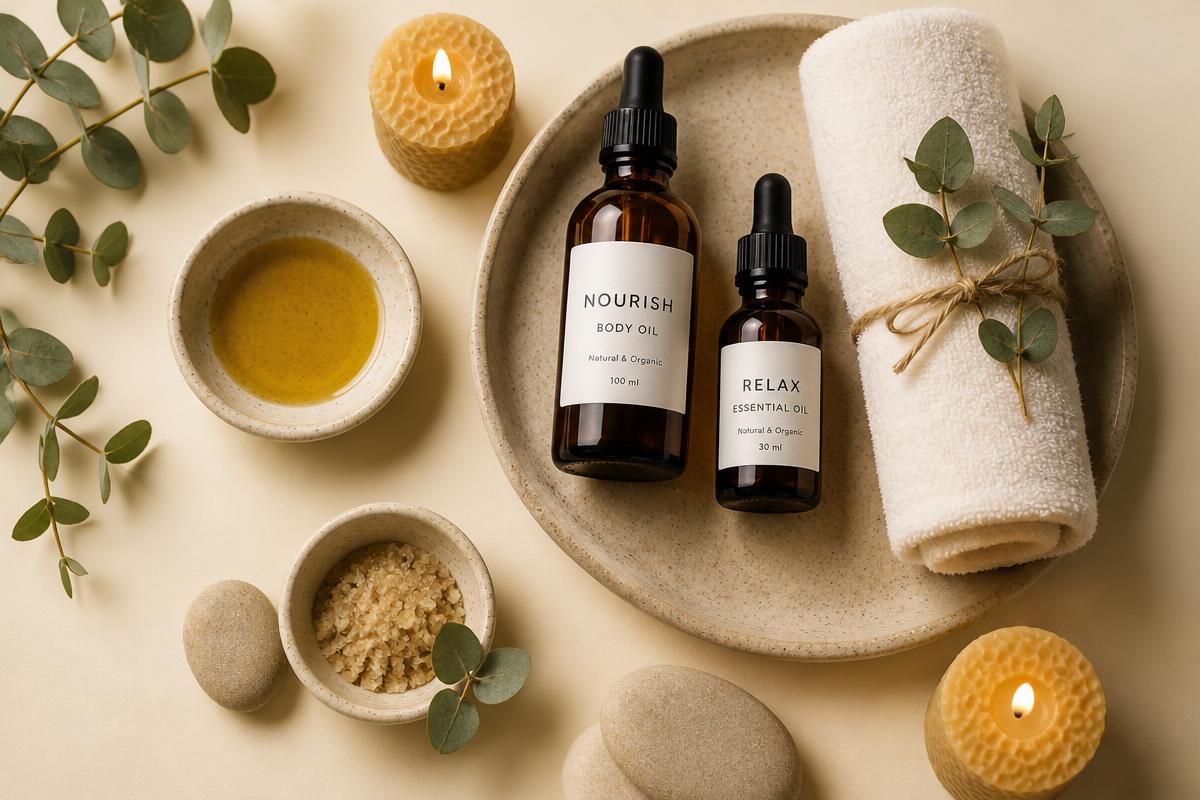 Produtos e ambiente de spa Solace Spa